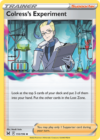 Carta Colress's Experiment 155/196 do set Lost Origin — Pokémon TCG | Bynx