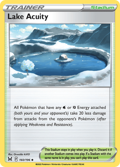 Carta Lake Acuity 160/196 do set Lost Origin — Pokémon TCG | Bynx