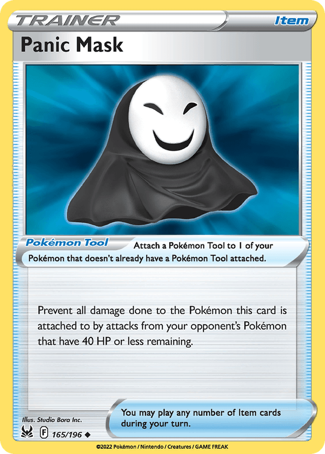 Carta Panic Mask 165/196 do set Lost Origin — Pokémon TCG | Bynx