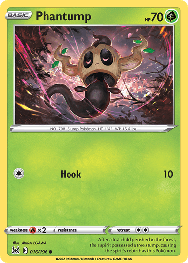 Carta Phantump 16/196 do set Lost Origin — Pokémon TCG | Bynx