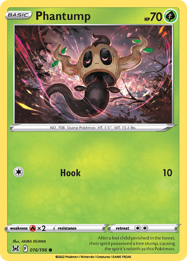 Carta Phantump 16/196 do set Lost Origin — Pokémon TCG | Bynx