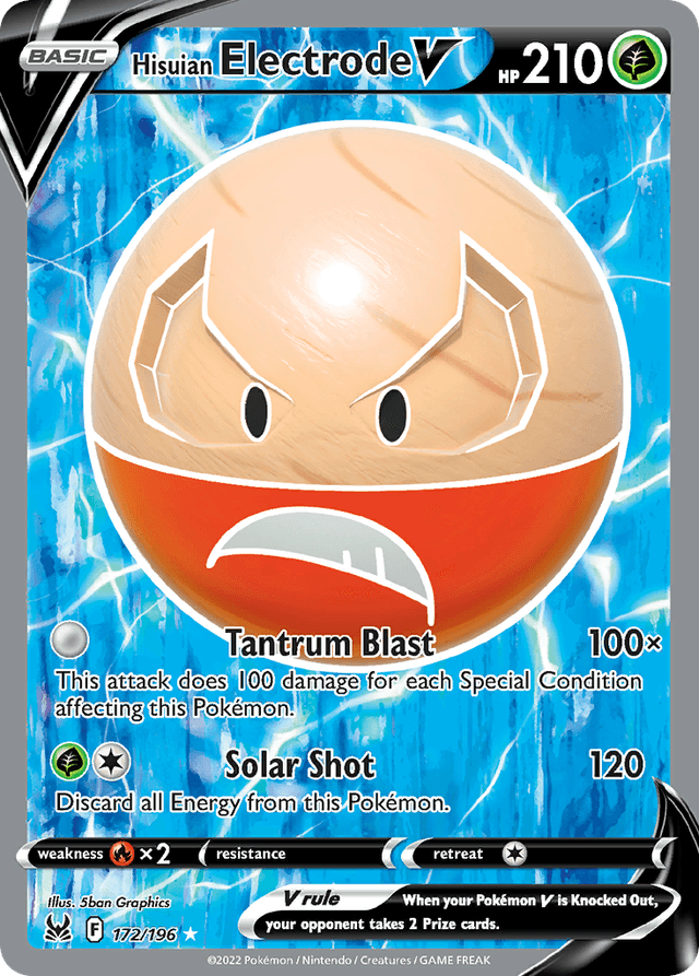 Carta Hisuian Electrode V 172/196 do set Lost Origin — Pokémon TCG | Bynx