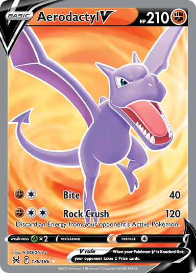 Carta Aerodactyl V 179/196 do set Lost Origin — Pokémon TCG | Bynx