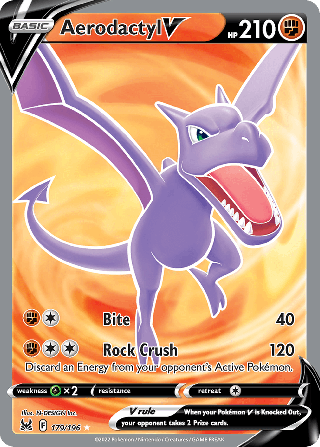 Carta Aerodactyl V 179/196 do set Lost Origin — Pokémon TCG | Bynx
