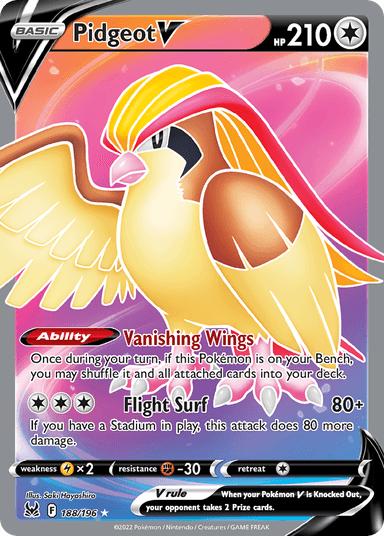 Carta Pidgeot V 188/196 do set Lost Origin — Pokémon TCG | Bynx