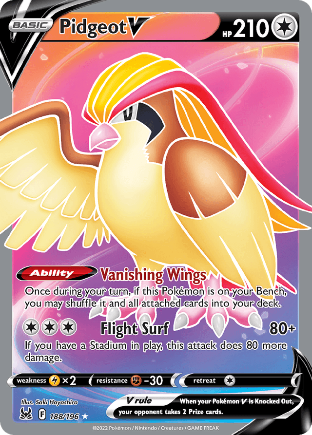 Carta Pidgeot V 188/196 do set Lost Origin — Pokémon TCG | Bynx