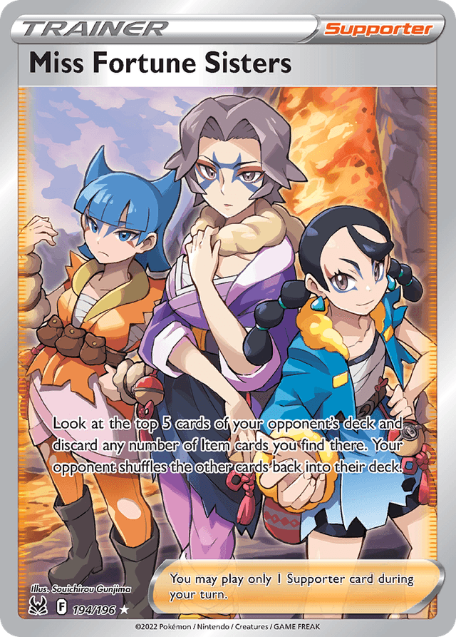 Carta Miss Fortune Sisters 194/196 do set Lost Origin — Pokémon TCG | Bynx