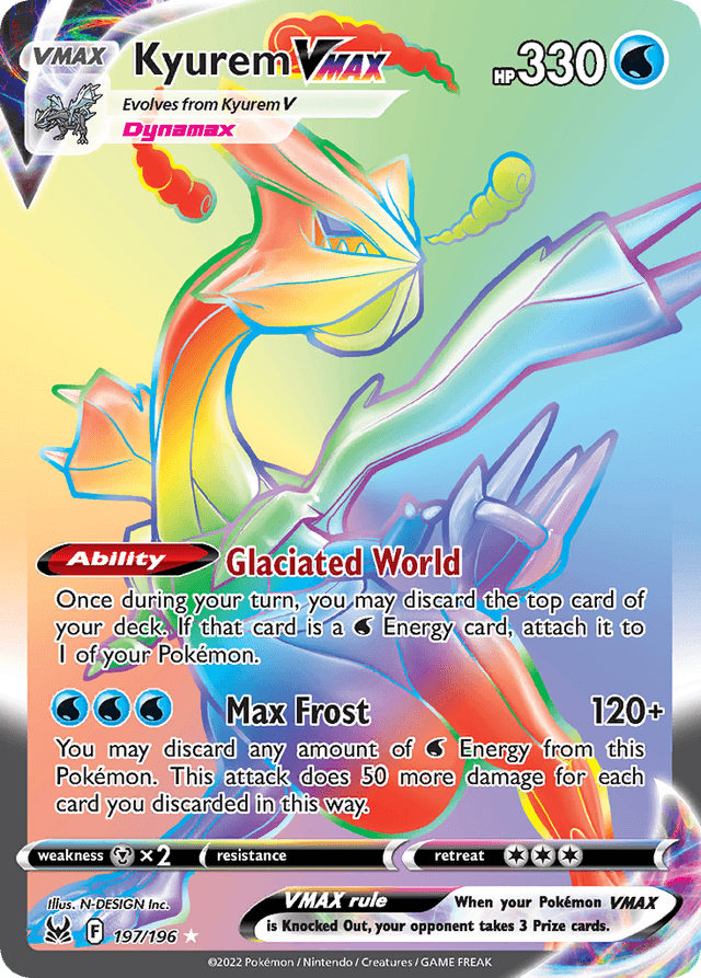 Carta Kyurem VMAX 197/196 do set Lost Origin — Pokémon TCG | Bynx