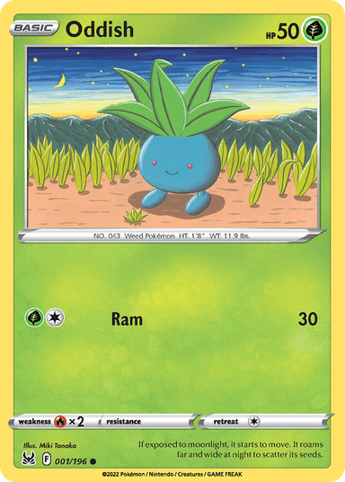 Carta Oddish 1/196 do set Lost Origin — Pokémon TCG | Bynx