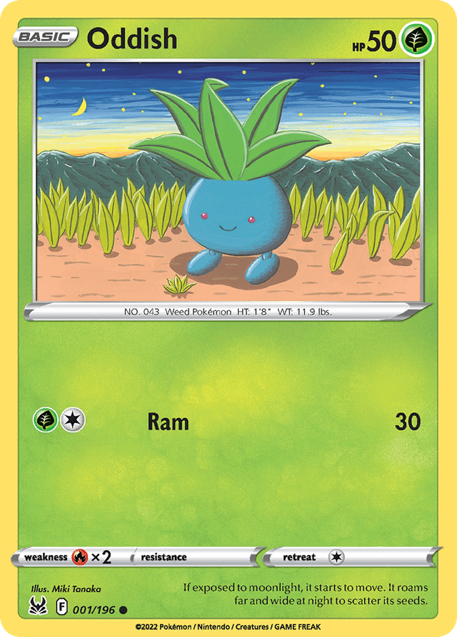 Carta Oddish 1/196 do set Lost Origin — Pokémon TCG | Bynx