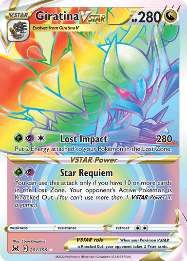 Carta Giratina VSTAR 201/196 do set Lost Origin — Pokémon TCG | Bynx