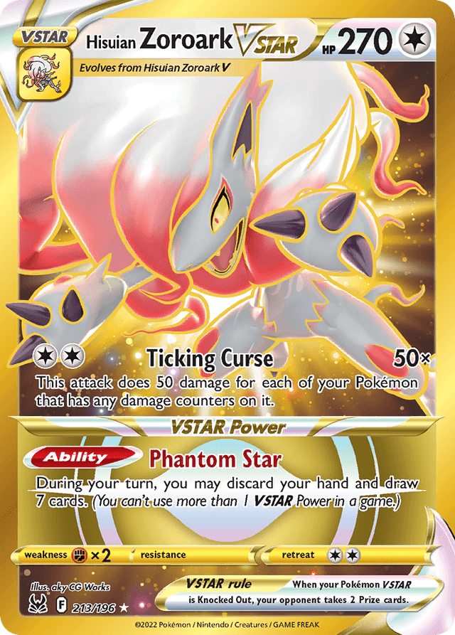 Carta Hisuian Zoroark VSTAR 213/196 do set Lost Origin — Pokémon TCG | Bynx