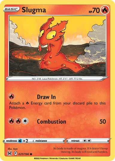 Carta Slugma 21/196 do set Lost Origin — Pokémon TCG | Bynx