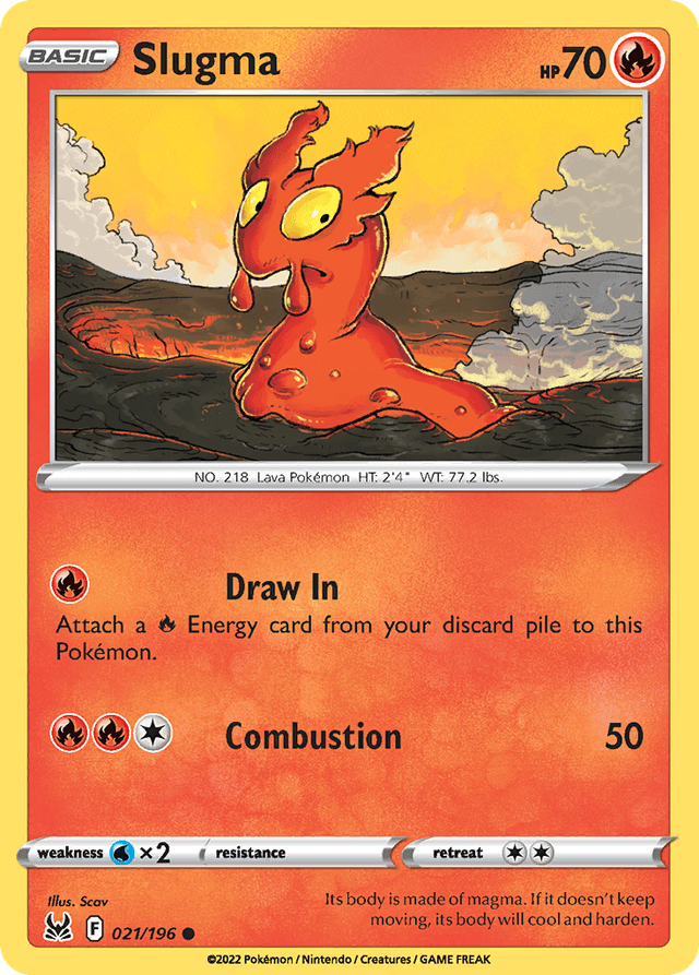 Carta Slugma 21/196 do set Lost Origin — Pokémon TCG | Bynx
