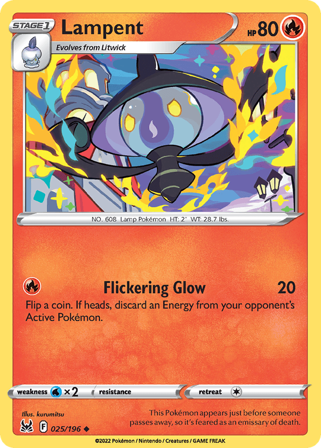 Carta Lampent 25/196 do set Lost Origin — Pokémon TCG | Bynx