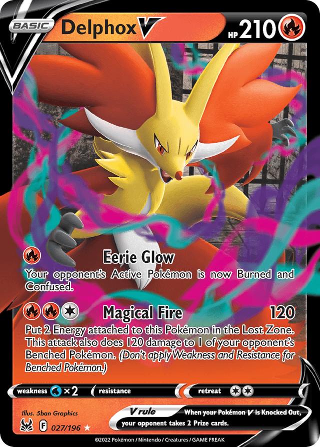Carta Delphox V 27/196 do set Lost Origin — Pokémon TCG | Bynx