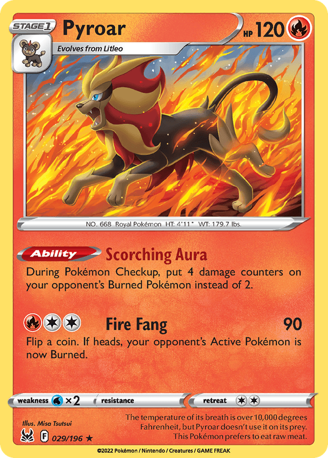 Carta Pyroar 29/196 do set Lost Origin — Pokémon TCG | Bynx