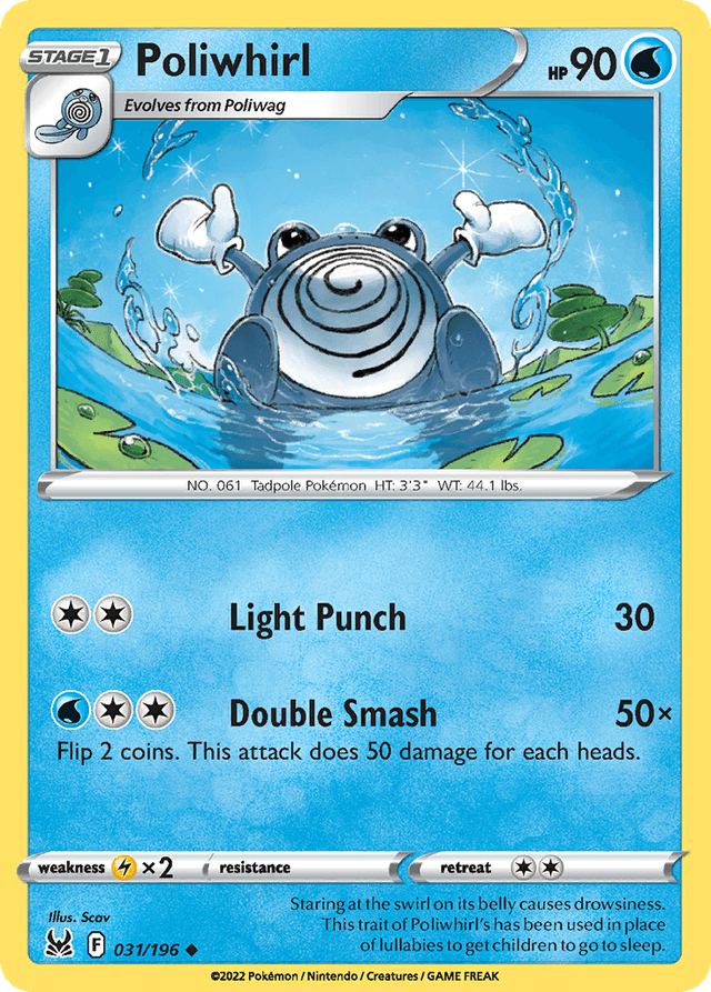 Carta Poliwhirl 31/196 do set Lost Origin — Pokémon TCG | Bynx