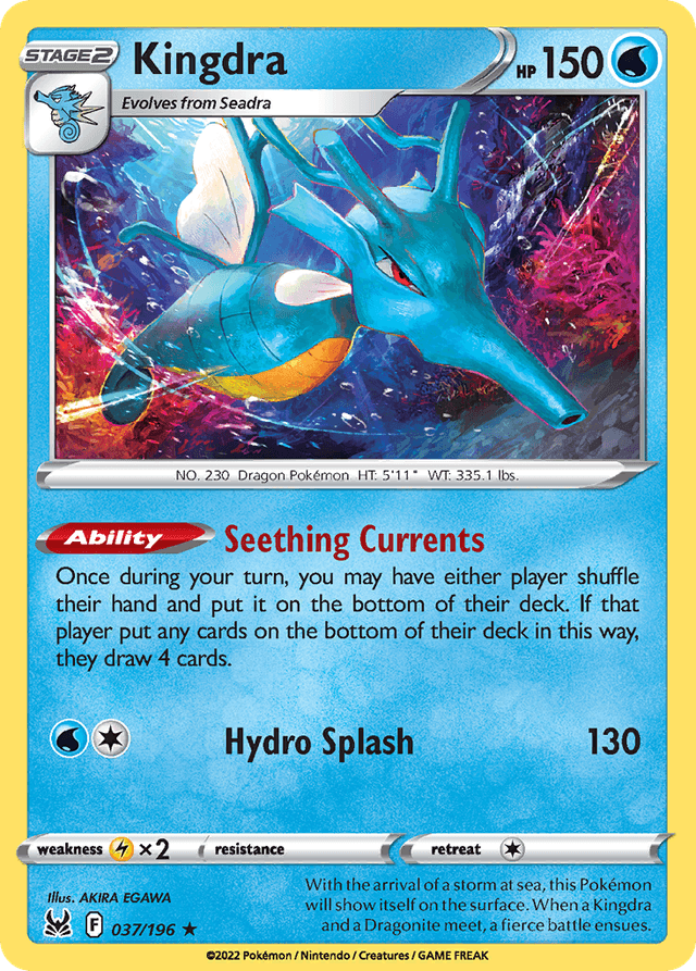 Carta Kingdra 37/196 do set Lost Origin — Pokémon TCG | Bynx