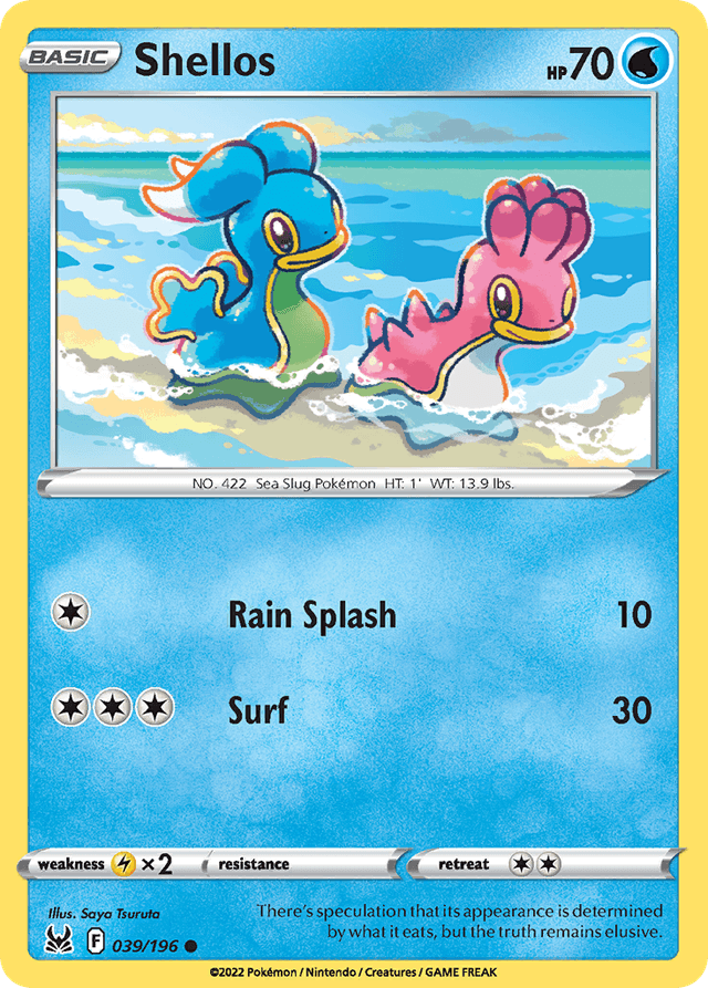 Carta Shellos 39/196 do set Lost Origin — Pokémon TCG | Bynx