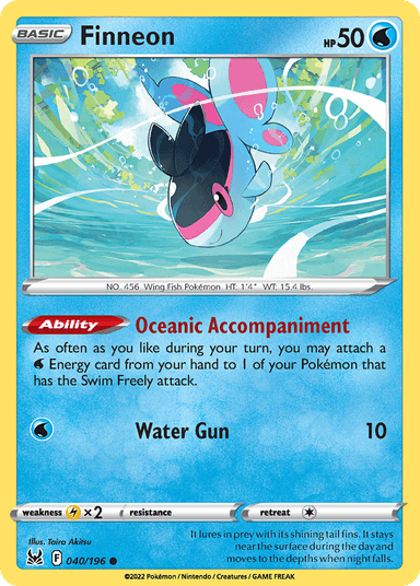 Carta Finneon 40/196 do set Lost Origin — Pokémon TCG | Bynx