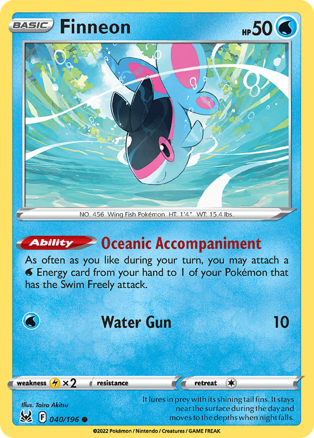 Carta Finneon 40/196 do set Lost Origin — Pokémon TCG | Bynx