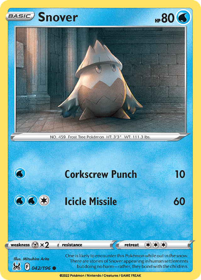 Carta Snover 42/196 do set Lost Origin — Pokémon TCG | Bynx