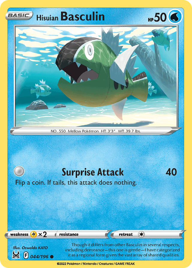 Carta Hisuian Basculin 44/196 do set Lost Origin — Pokémon TCG | Bynx