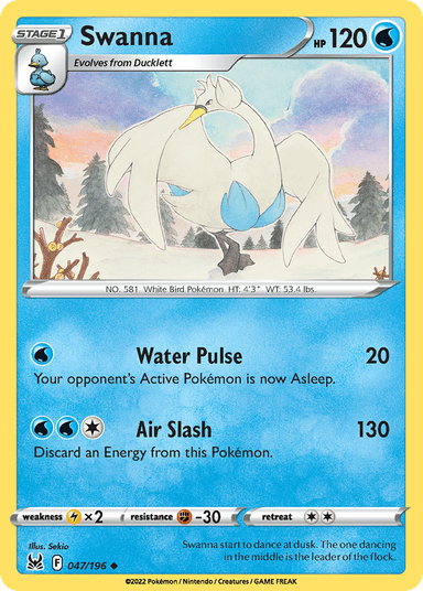 Carta Swanna 47/196 do set Lost Origin — Pokémon TCG | Bynx