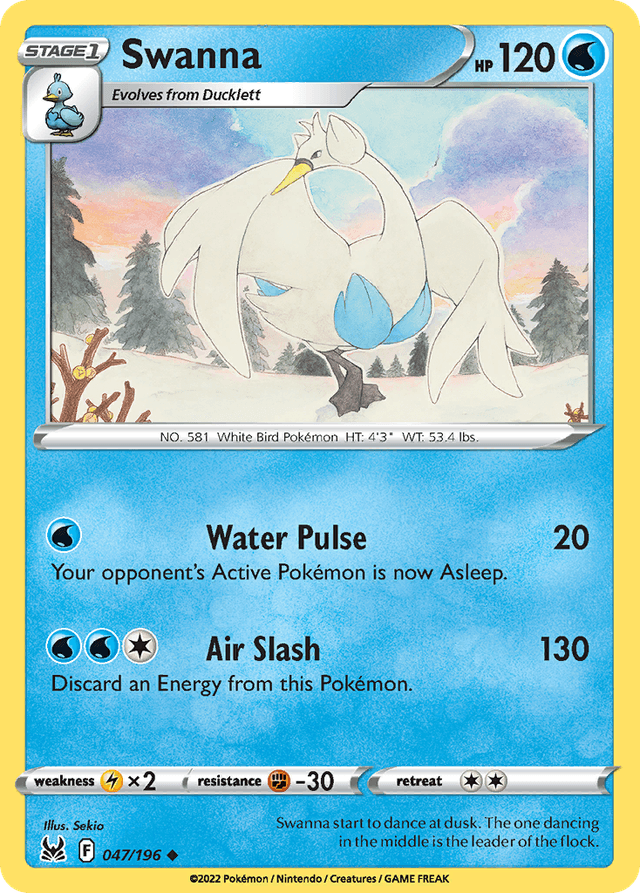Carta Swanna 47/196 do set Lost Origin — Pokémon TCG | Bynx