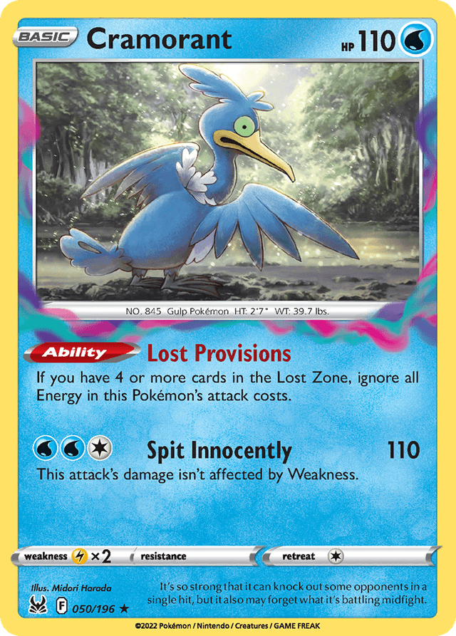 Carta Cramorant 50/196 do set Lost Origin — Pokémon TCG | Bynx