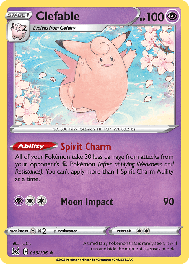 Carta Clefable 63/196 do set Lost Origin — Pokémon TCG | Bynx
