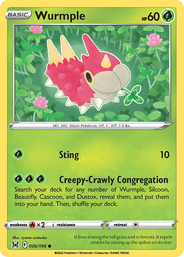 Carta Wurmple 6/196 do set Lost Origin — Pokémon TCG | Bynx