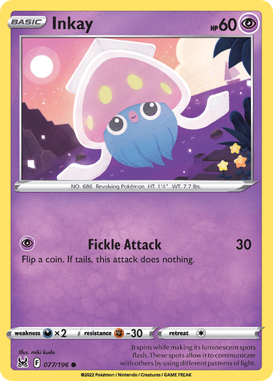 Carta Inkay 77/196 do set Lost Origin — Pokémon TCG | Bynx
