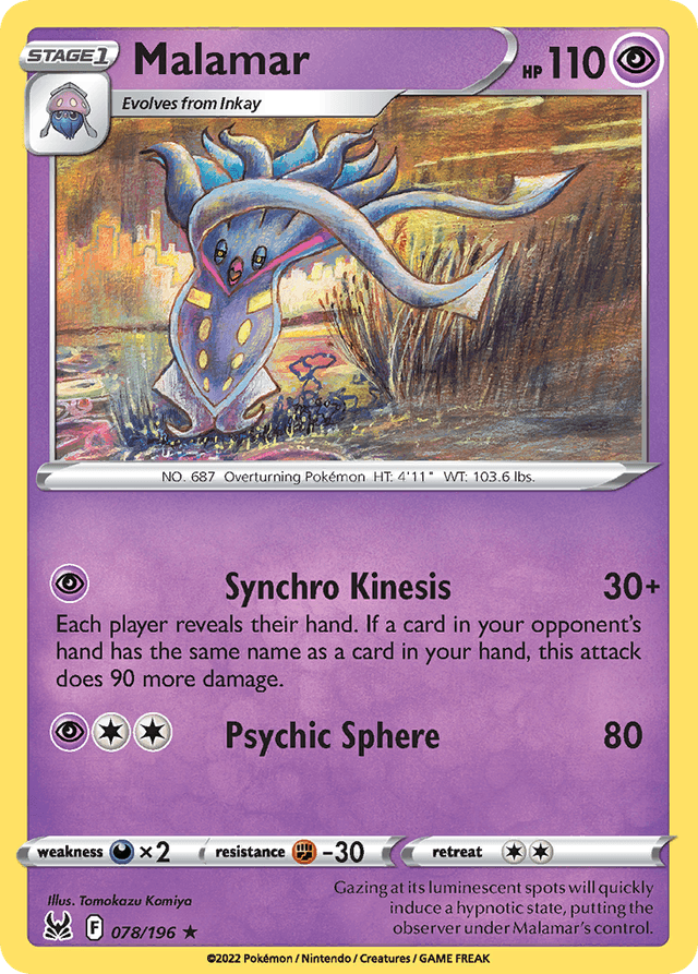 Carta Malamar 78/196 do set Lost Origin — Pokémon TCG | Bynx