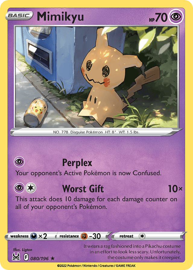 Carta Mimikyu 80/196 do set Lost Origin — Pokémon TCG | Bynx