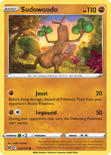 Carta Sudowoodo 94/196 do set Lost Origin — Pokémon TCG | Bynx