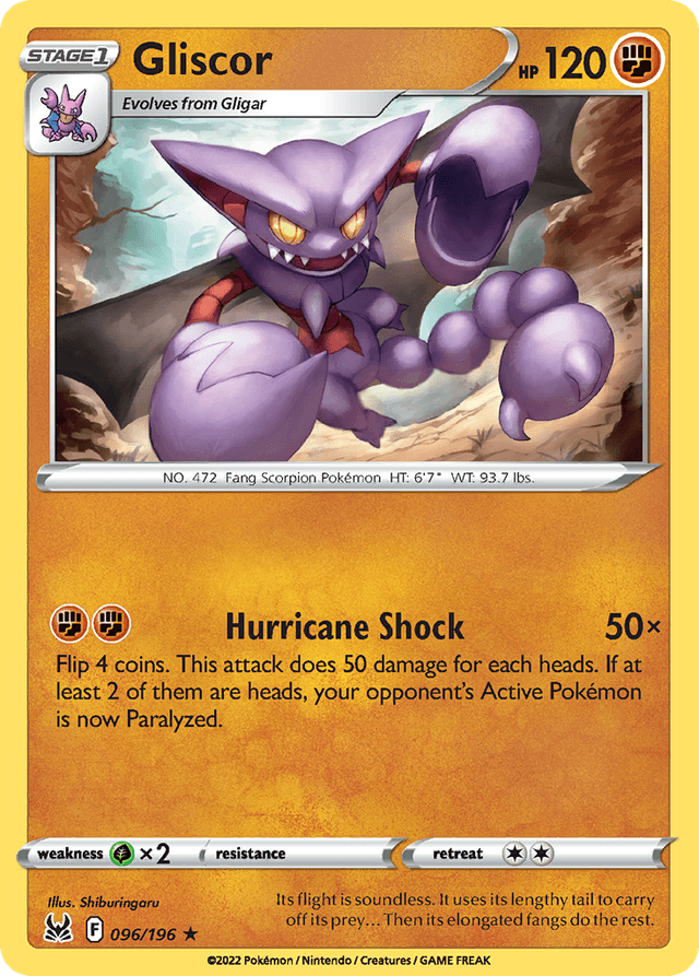 Carta Gliscor 96/196 do set Lost Origin — Pokémon TCG | Bynx
