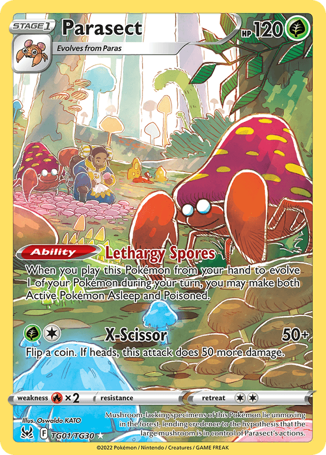 Carta Parasect TG01/30 do set Lost Origin Trainer Gallery — Pokémon TCG | Bynx