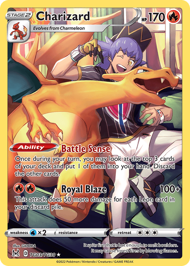 Carta Charizard TG03/30 do set Lost Origin Trainer Gallery — Pokémon TCG | Bynx