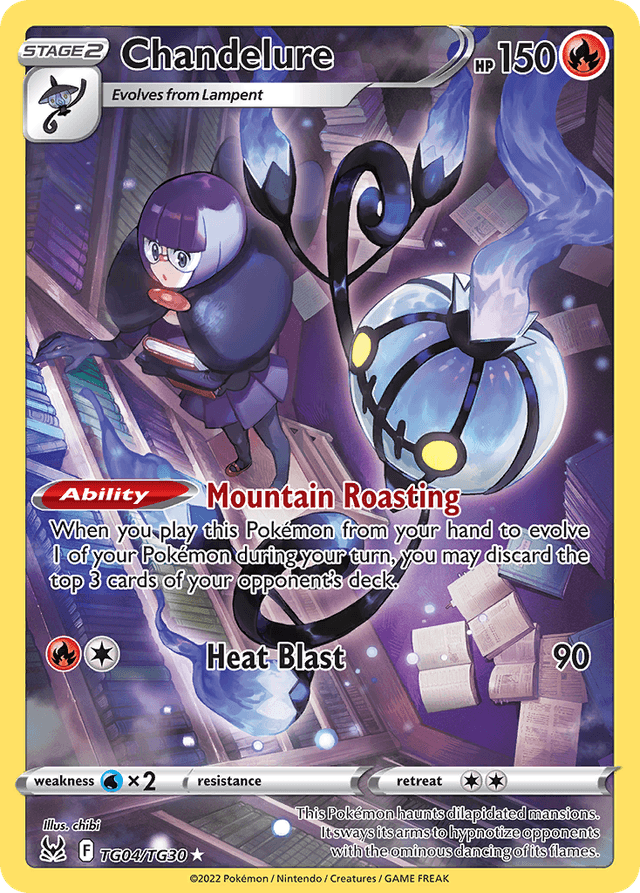 Carta Chandelure TG04/30 do set Lost Origin Trainer Gallery — Pokémon TCG | Bynx