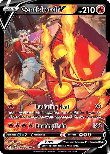 Carta Centiskorch V TG14/30 do set Lost Origin Trainer Gallery — Pokémon TCG | Bynx
