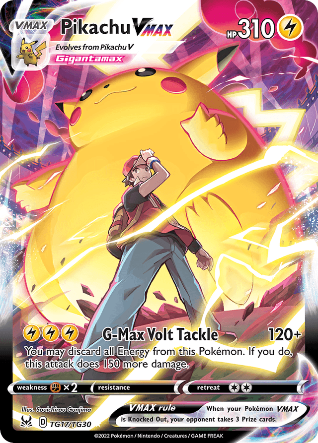 Carta Pikachu VMAX TG17/30 do set Lost Origin Trainer Gallery — Pokémon TCG | Bynx