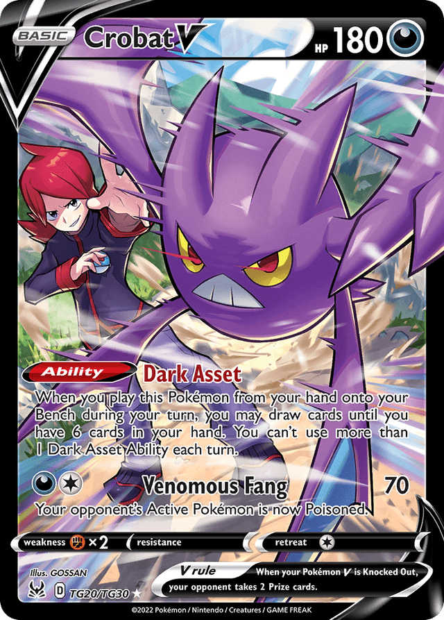 Carta Crobat V TG20/30 do set Lost Origin Trainer Gallery — Pokémon TCG | Bynx