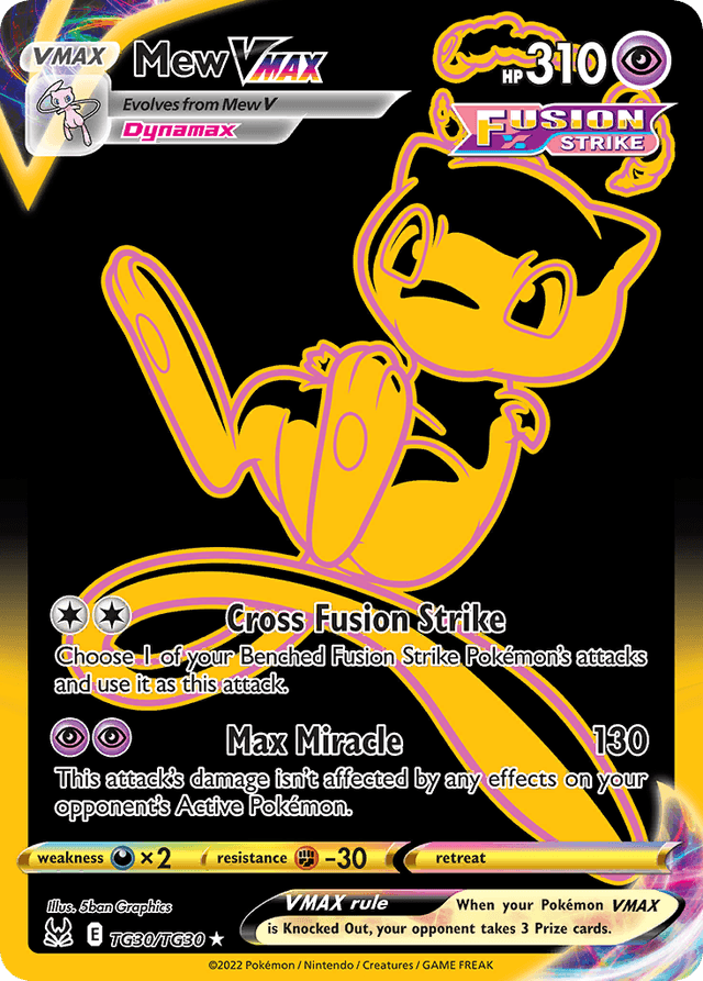 Carta Mew VMAX TG30/30 do set Lost Origin Trainer Gallery — Pokémon TCG | Bynx