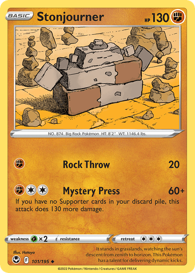 Carta Stonjourner 101/195 do set Silver Tempest — Pokémon TCG | Bynx