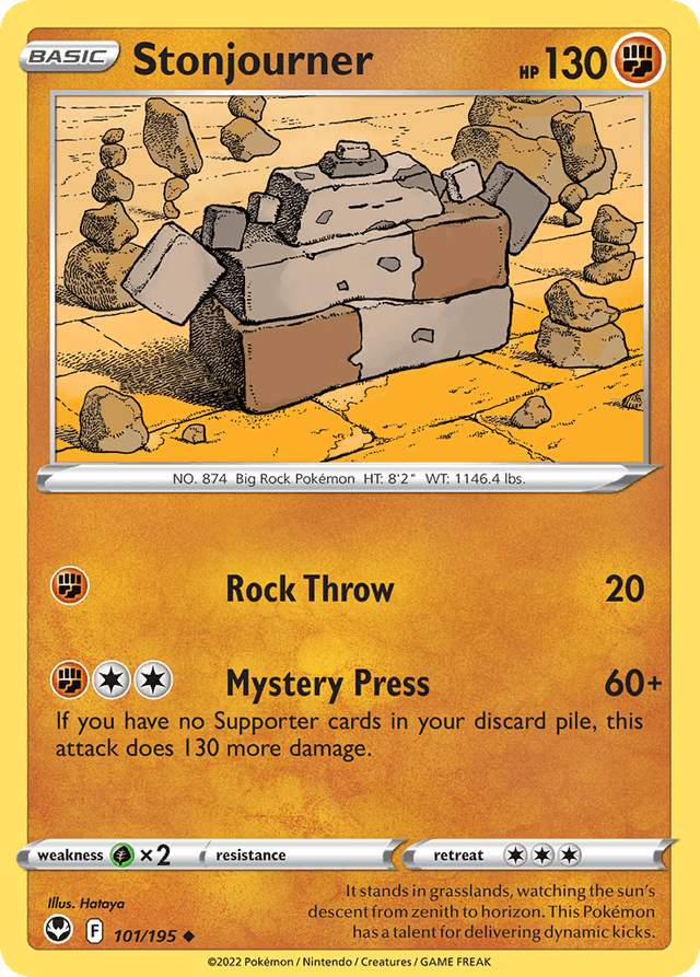 Carta Stonjourner 101/195 do set Silver Tempest — Pokémon TCG | Bynx