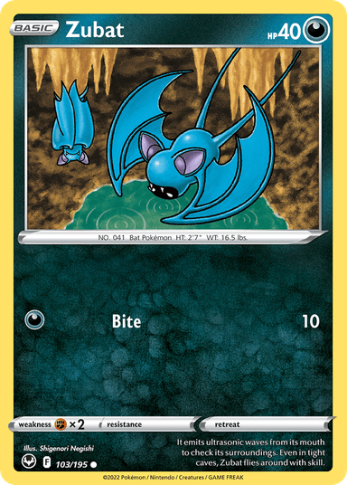 Carta Zubat 103/195 do set Silver Tempest — Pokémon TCG | Bynx