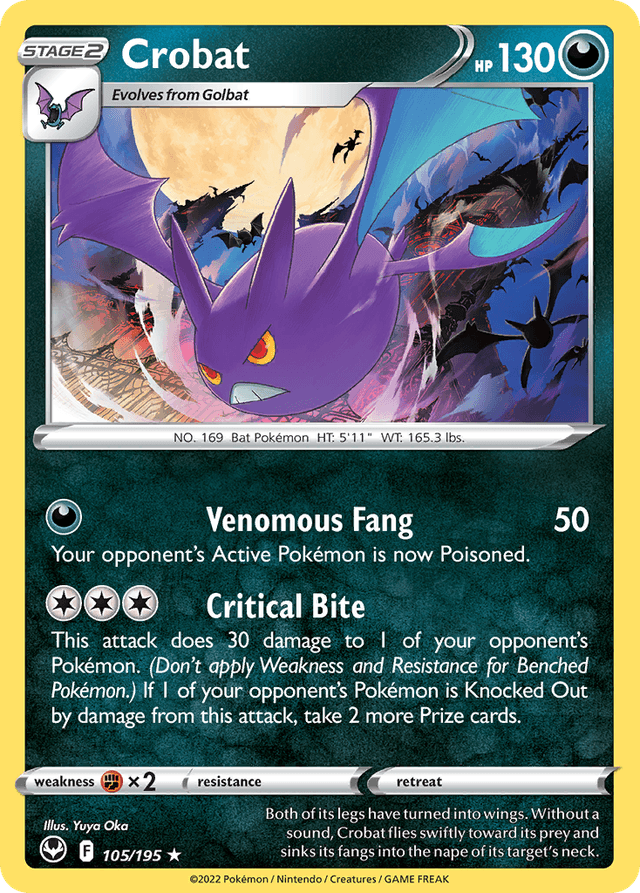 Carta Crobat 105/195 do set Silver Tempest — Pokémon TCG | Bynx
