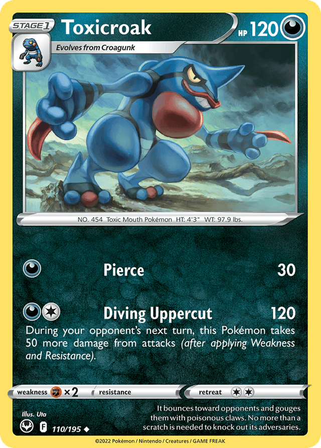 Carta Toxicroak 110/195 do set Silver Tempest — Pokémon TCG | Bynx
